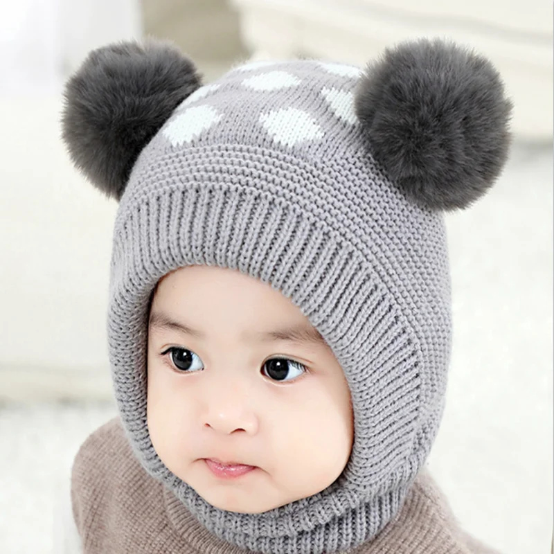 Baby hat Autumn and Winter Boy's woolen hat Korean version baby knitted hat