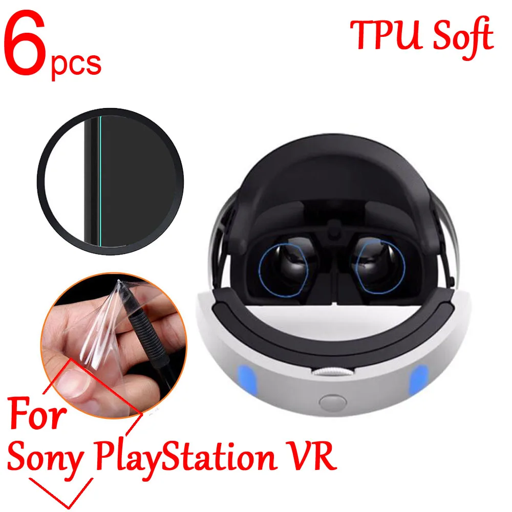 

6pcs/lot Ultra Clear TPU Soft Full Screen Protector Guard Cover for Sony PlayStation VR Lens Anti-scratch Protective Film