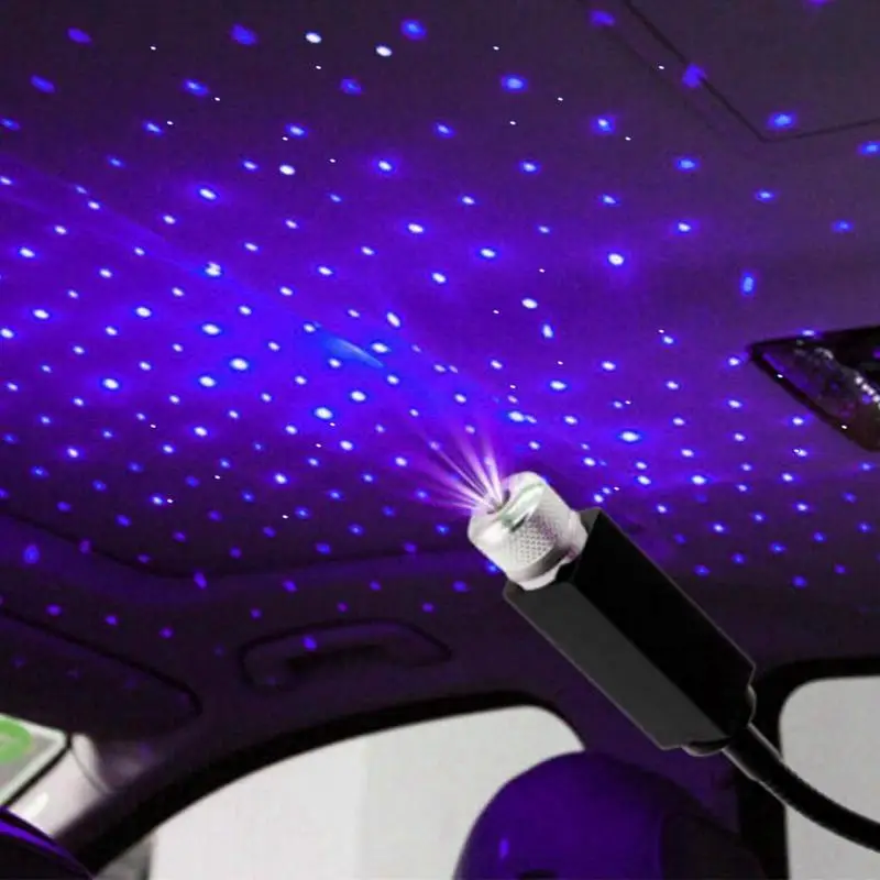 Регулируемый USB декоративный светодиодный светильник на крыше автомобиля Звездный ночной Светильник-проектор атмосферная Галактическая лампа несколько светильник ing Effects