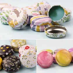 1Pcs Mini Tin Can Gift Jewelry Tin Box Round Tea Storage Box Candy Gifts Case