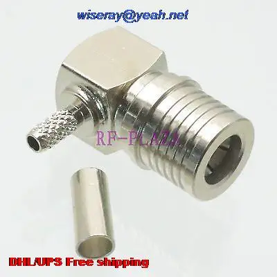 

DHL/EMS 100pcs Con tor QMA male plug crimp RG174 RG316 LMR100 cable Right angle -A3
