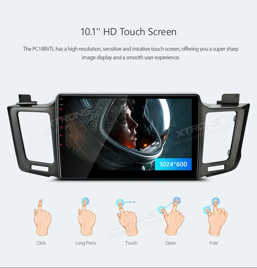 Perfect 10.1" Android 8.1 Car Radio Multimedia System Player GPS Navigation for Toyota RAV4 2013 2014 2015 2016 2017 RCA Output NO DVD 6