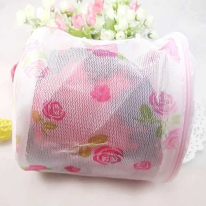 

1pc Women Hosiery/Bra Lingerie Washing Bag Protecting Mesh Aid Laundry Machine Cleaning Floral Laundry Bags
