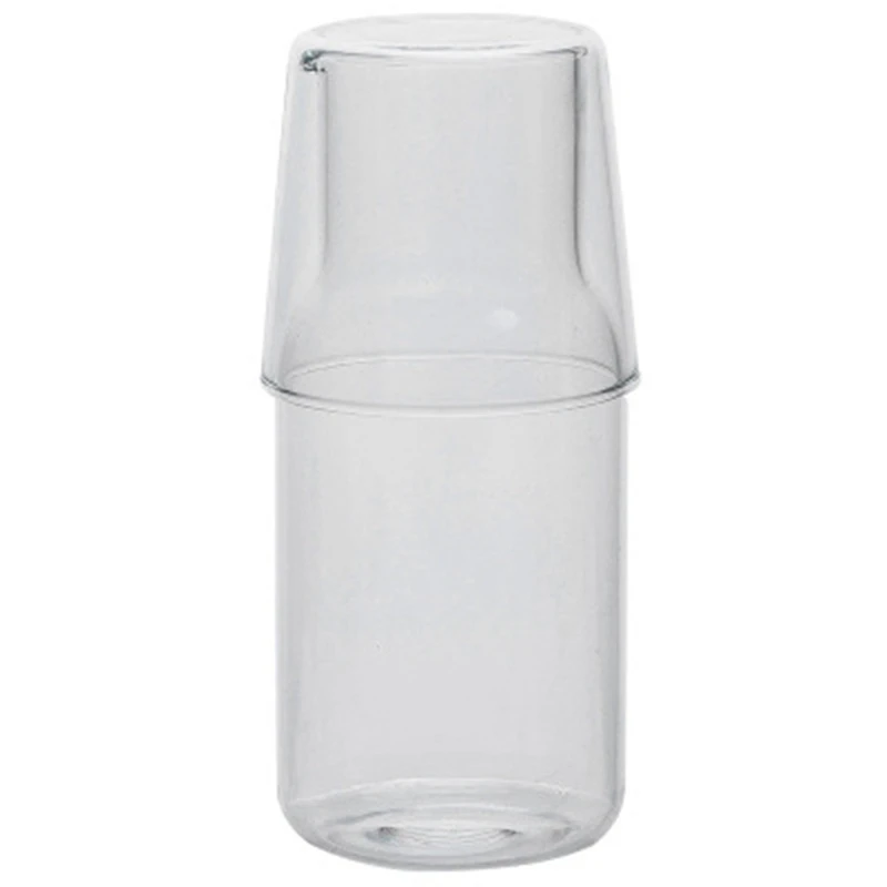 Water Carafe With Tumbler Glass Cold Hot Bottle Cup Sets Bedside Pitcher High Temperature Resistance | Дом и сад