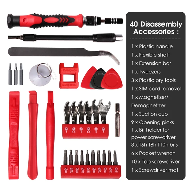 KINDLOV Screwdriver Set 138 In 1 Magnetic Torx Phillips Screw Bits Kit With Electrical Screwdrivers Wrench