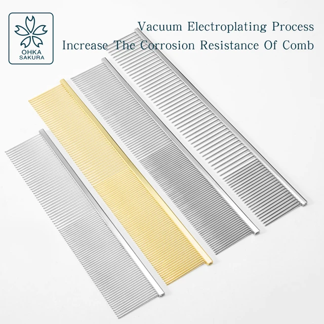 매듭 제거와 당기기 방지 기능이 뛰어난 전문 애완 동물 미용 피아노 빗