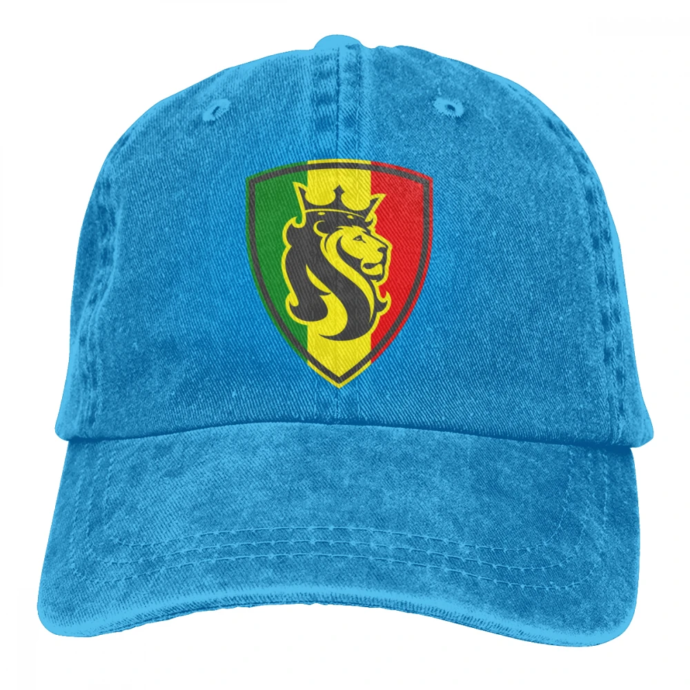 Регги-раста Лев Casquette черный унисекс Мужские Женские джинсовые бейсболка с ремешком кепки Регулируемый Гольф папа шляпа