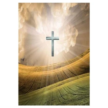 

DIY Diamond Embroidery Cross Christian Religion Scenic Full Square Rhinestone Diamond Painting Cross
