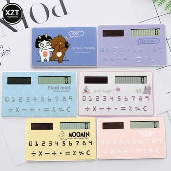 

Solar Calculator Ultra Thin Mini Fashion Card Sized 8-Digit Portable Solar Powered Cartoon Gift Pocket Calculator Stationery