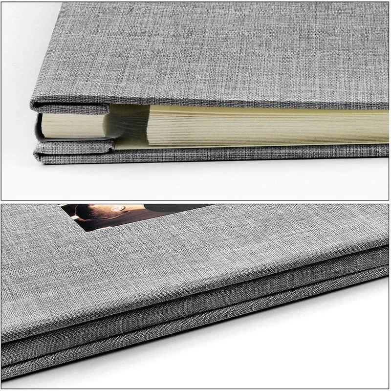 Льняная крышка фотоальбом самоклеящаяся пленка DIY Ручная работа скрапбук память