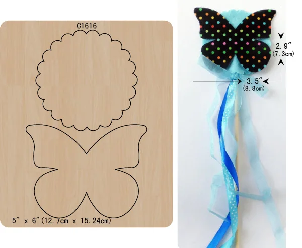 

New Butterfly, wedding, Wooden die Scrapbooking C-1616 Cutting Dies Multiple sizes