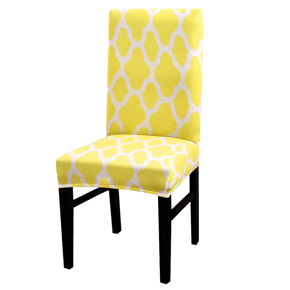 1/2/4/6 шт. геометрический чехлы на кресла стрейч эластичный цветок печатных Сменные Чехлы для свадьбы Банкетный стул для отеля, охватывающих - Цвет: Q