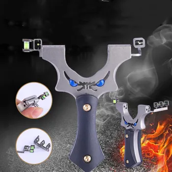 

New stainless steel slingshot level catapult with latex rubber band bow outdoor sports hunting 2019 new