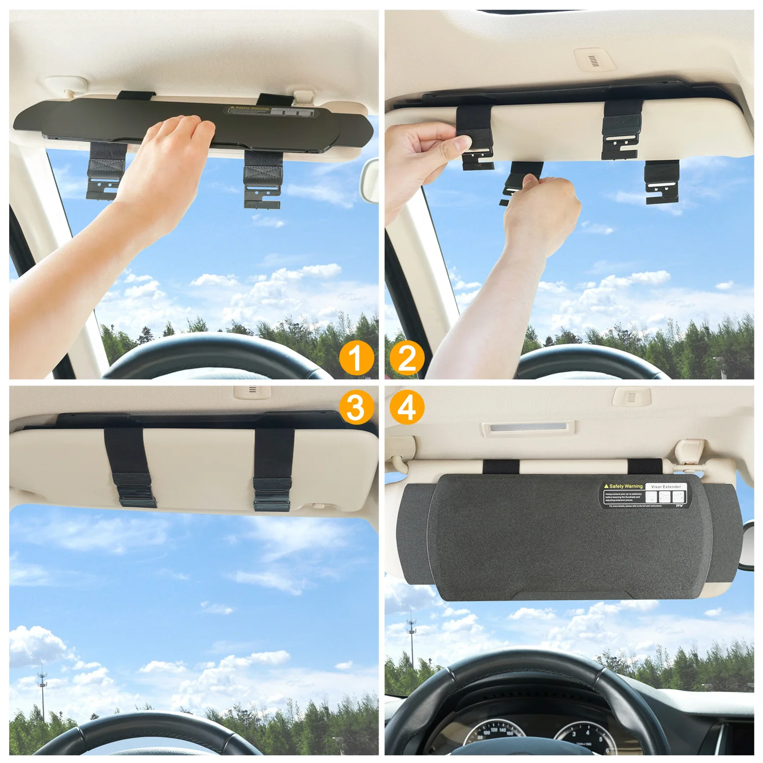 Pare-brise universel 2 en 1 pour la conduite de voiture, Extension solaire  pour véhicule et miroir Anti-éblouissement pour le jour et la nuit -  AliExpress