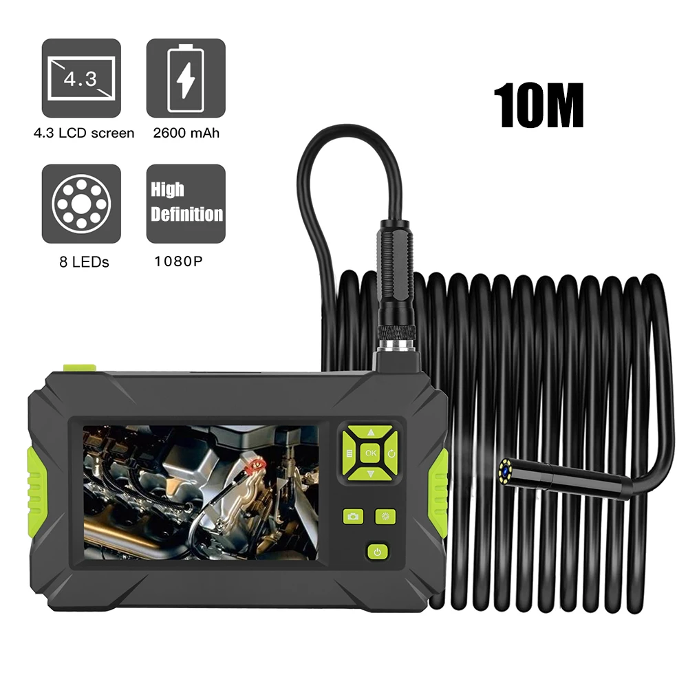 

P30 Green Hand-held Endoscopes Industrial 4.3inch High-definition 1080P Display Screen Borescope
