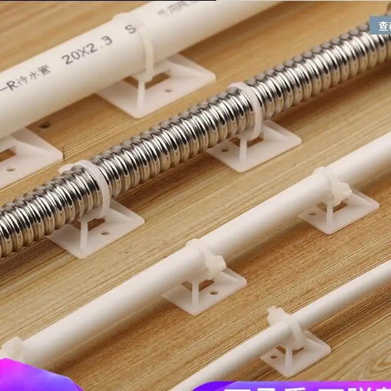 Пластиковый крепежный кронштейн для водопроводной трубы 10 шт. квадратная пряжка