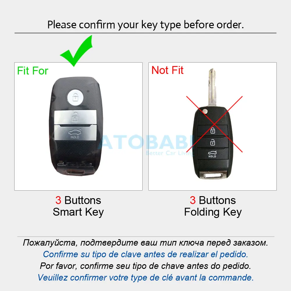 Кожаный чехол для автомобильного ключа Kia Rio Sportage 2016 Ceed Sorento Cerato K2 K3 K4 K5 Smart Remote Fob