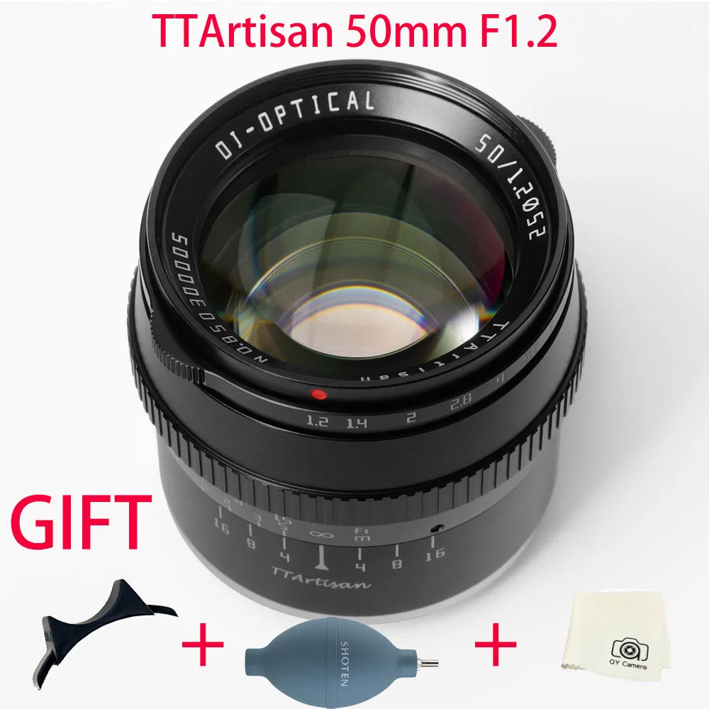 TTArtisans 50mm F1.2 APS C Lens for MFT Canon EOS M Sony E mount