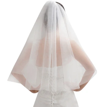 

Simple Short Tulle Wedding Veils White Bridal Veil for Bride for Wedding Accessories