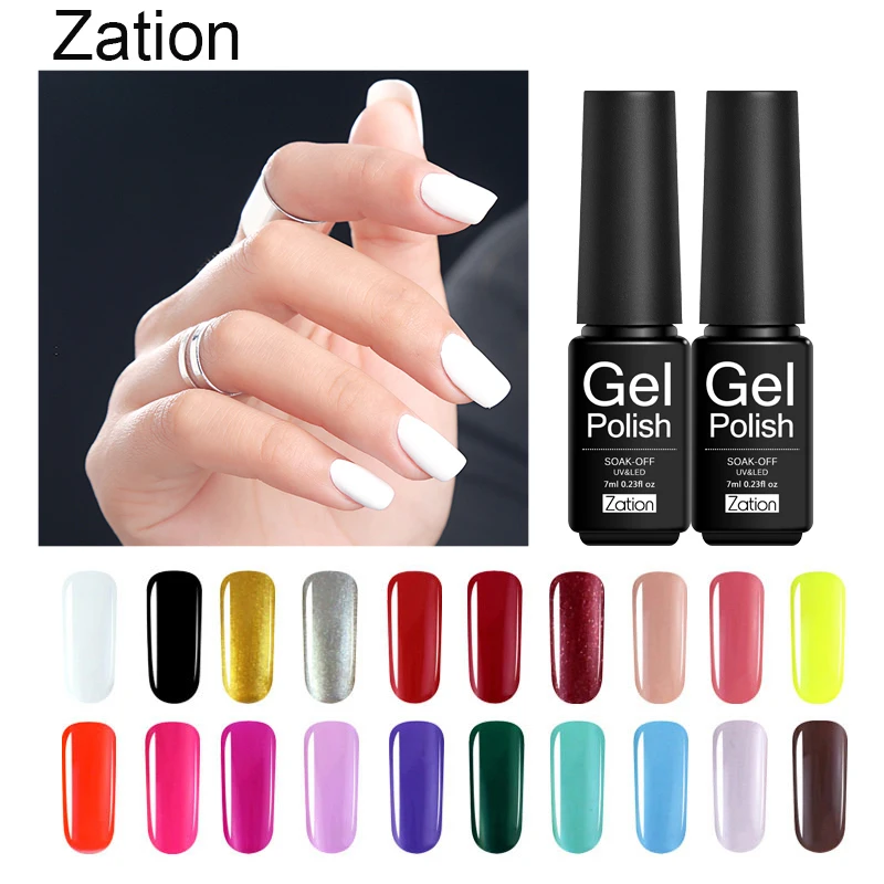 

Zation Gel Nail Polish Gel Varnish hybrid 7ML Soak-Off Vernis Semi Permanent UV Nails Glue All For Manicure Base Coat Gel