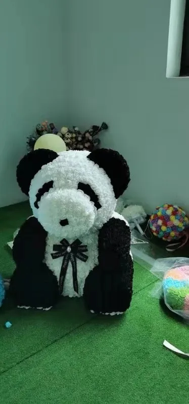 Большой розовой мишкой - Цвет: tied panda