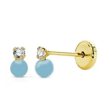 

Earrings for baby you and me turquoise and zirconia thread closure
