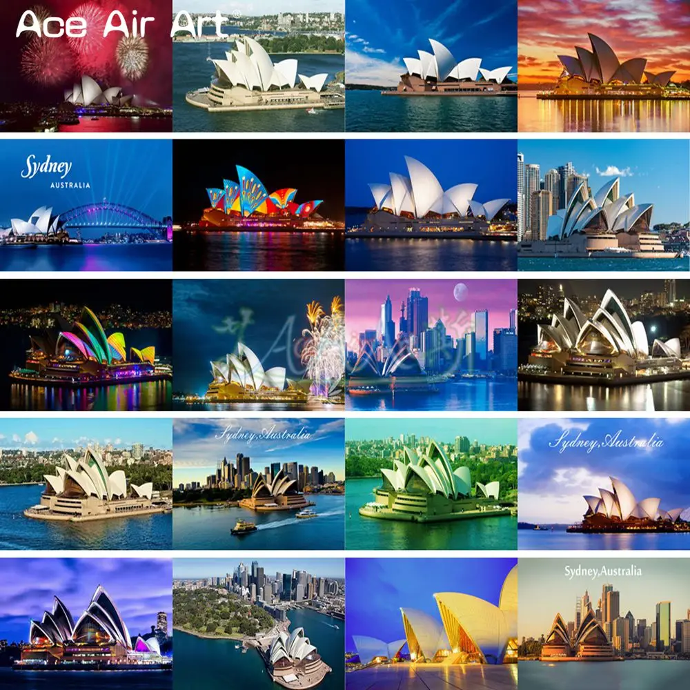 Full Drill Embroidery Popular Tourism Landmark Needwork 5D DIY Diamond Art Painting Sydney Opera House New South Wales Australia | Дом и сад