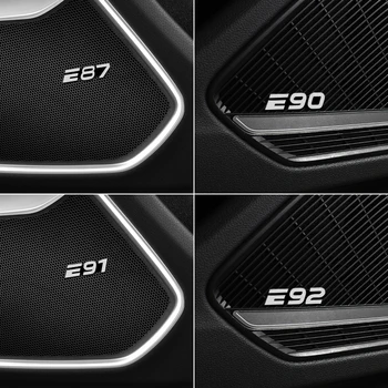 

4pcs fit for BMW E87 E90 E91 E92 E46 E60 E61 E70 G30 X1 X3 X5 X6 X7 speaker aluminum 3D sticker car stereo Stickers Accessories