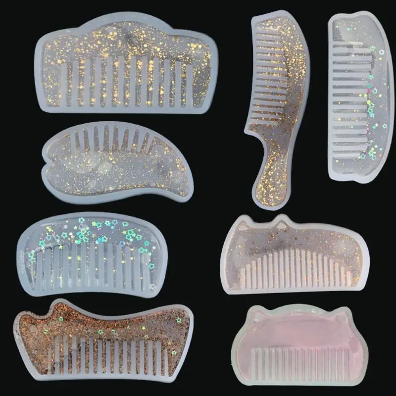 

10 Shape Comb 3D Epoxy Resin DIY Mold for DIY Jewelry Craft Making Handmade Gift 667E