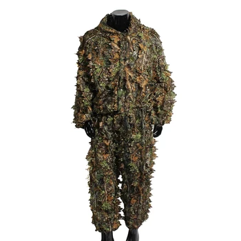 

Woodland Camo Leaf 3D Game Hunting Deer Stalking Camouflage Clothing Leafy Ghillie Ghillie Suit CS Father'S Day Gift