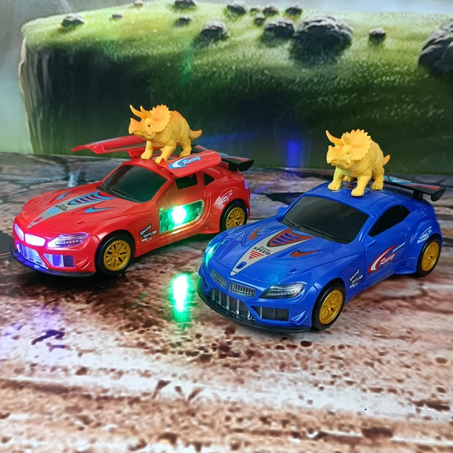 Dinosaur racing toy electric rotating light music 2