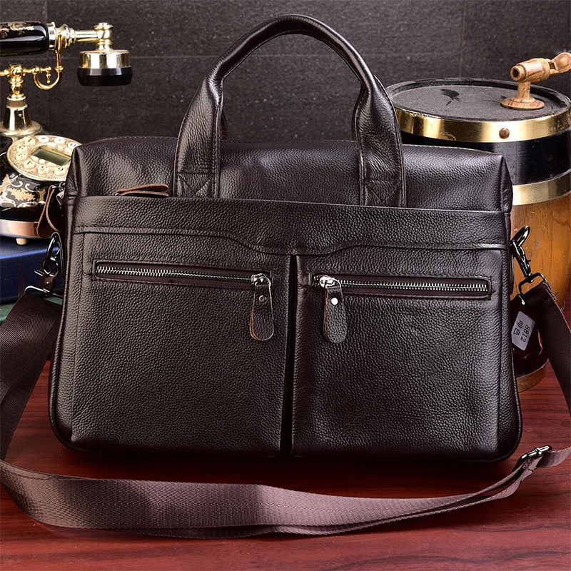 Бренд MAHEU, модный дизайнерский кожаный портфель-мессенджер, мужские деловые сумки для IPad, сумки для компьютера,, Хит, модные мужские сумки - Цвет: Brown