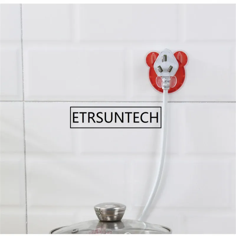 

200pcs Fruit Multifunction Finishing Plug Holder Sticky Hooks Wall Storage Hook Kitchen Holder Hanger Home Storage