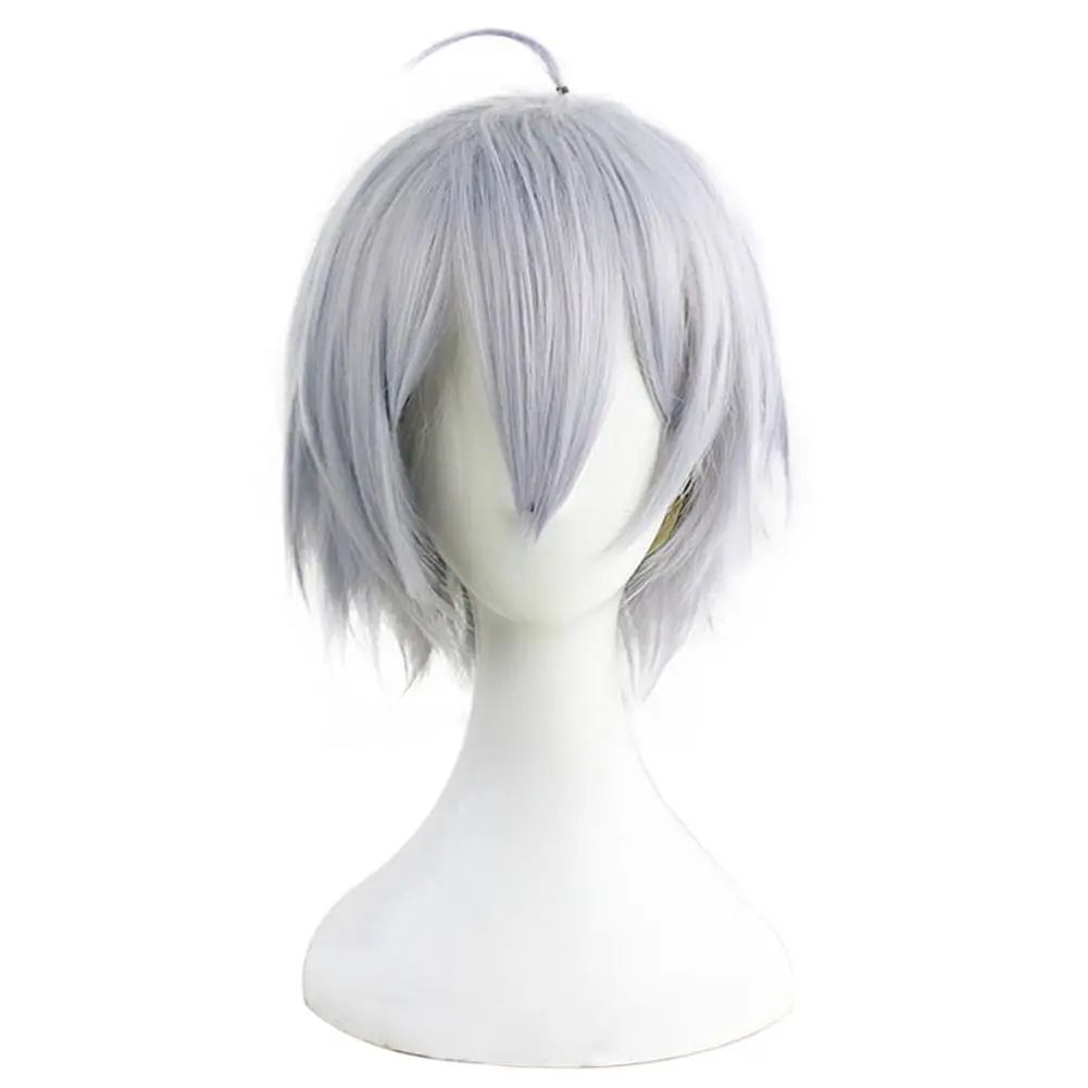 Game Twisted Wonderland Cosplay Wig Silver Gray Short Heat Resistant Synthetic Hair Carnival Halloween Party Proop |