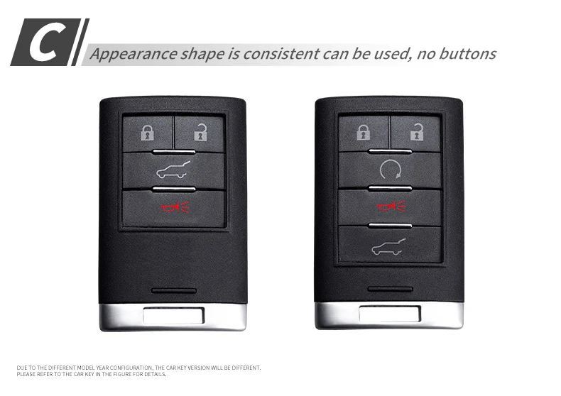 Carbon Fiber Car Smart Key Cover Case Fob For Cadillac DTS STS Escalade CTS SRX XTS ATS C7 2021 Protect Shell Accessories - He94bcc21c16d481794fa2d60fbf72792J