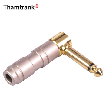 

10pcs Right Angle Microphone plug 6.35mm Mono Male Assembly 6.35mm mono Connector Smoothly Gold-plated Jack 6.35 Speaker plug