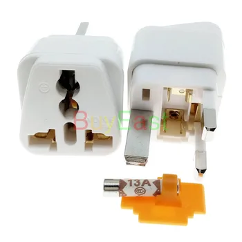 

Lot 5 UK Ireland Malaysia Britis HK Travel Adapter Type G Outlet BS1363 13 Amp Fused Convert EU/US/UK/AU/China/Japan... Plug WT