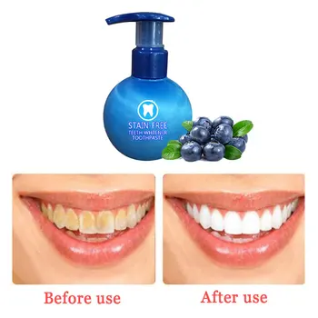 

220ml Blueberry Scent Whitening Toothpaste Baking Soda Toothpaste With Press Powerful Toothpaste