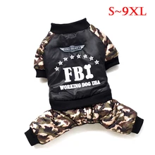 

Winter Pet Clothes Large Dog Jacket for Small Dogs Thicken Puppy Jumpsuit Camouflage FBI Big Dogs Coat Clothing S-9XL Size