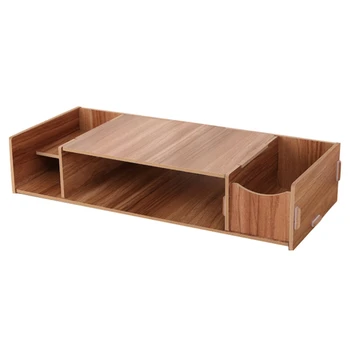 

Multifunction Desktop Monitor Stand Computer Sn Riser Wood Shelf Plinth Strong Laptop Stand Desk Holder for Notebook TV