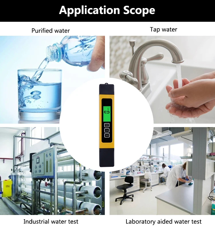 Измеритель Качества Воды Yieryi TDS PH/TDS/EC/TEMP цифровой тестер для бассейнов питьевой