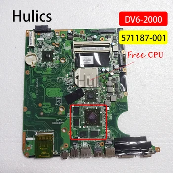 Hulics Original 571187-001 laptop motherboard for HP Pavilion DV6 DV6-2000 571187  DAUT1AMB6E0 1
