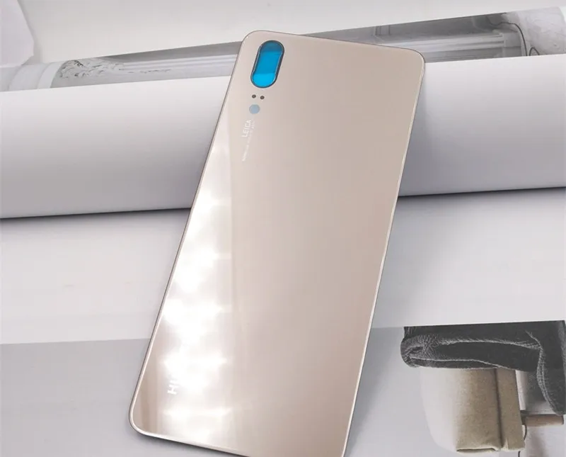 Темно-синий Для HUAWEI P20 дверь задняя Корпус крышка чехол Стекло задняя Батарея крышка чехол Замена для HUAWEI P20 - Цвет: Темно-синий