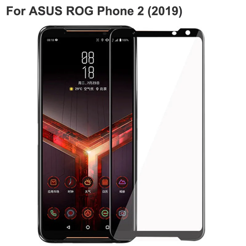 Чехол для Asus ROG Phone 2 ZS660KL мягкий силиконовый чехол ASUS Phone2 II + прозрачная пленка из