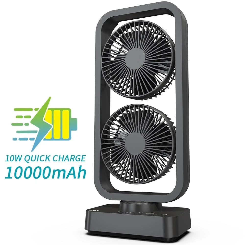 Portable Battery Operated Desk Fan with Superpower Battery , Cordless Rechargeable USB Camping Fan with Fast Air Circulation
