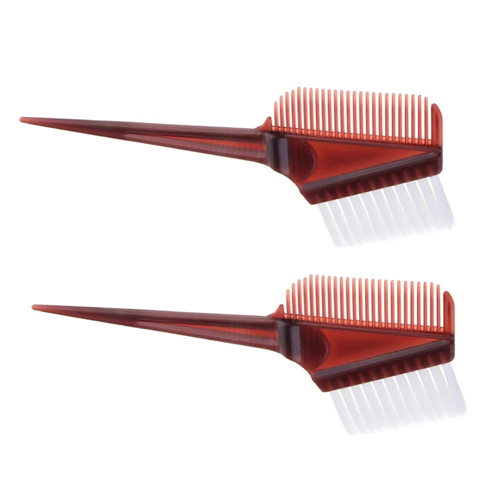 2 Pieces Hair Coloring Brush Comb for Hair Dye,Weaving Comb, Hair Bleach, Salon Tint Brush / Highlighting Hairdressing Tool