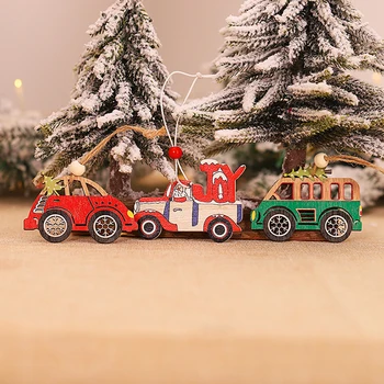 

Cute Christmas Tree Decorations Festival Atmosphere 6pcs Wooden Pendants