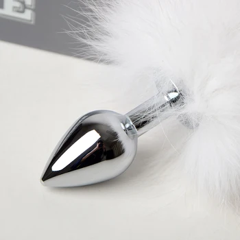 SMLOVE Butt Plug Real Gradient Tie-dye color Fox Tail Anal Plug Detachable BDSM Adult Erotic Game Sexy Toys Cosplay For Woman 6