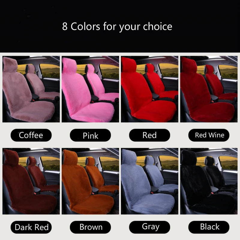 

2019 Warm Fur Seat Cover Car Universal Fit for Kia Mohave Kia Optima 2019 Kia Rio 3/ Auto Heated Seats Cushion