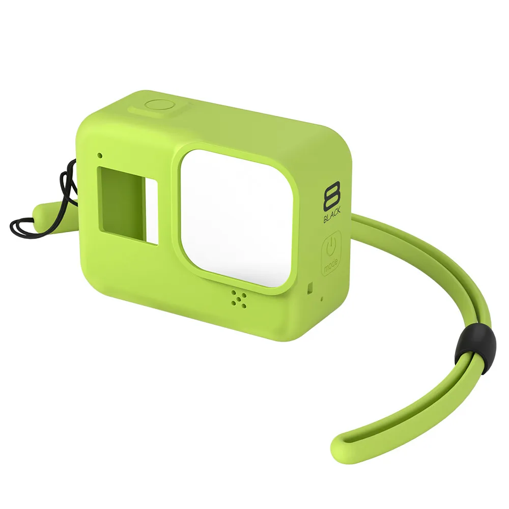 Мягкий силиконовый чехол для Gopro Hero 8 чехол силиконовый защитный полный чехол для Gopro Hero 8 экшн-аксессуар для камеры - Цвет: Зеленый цвет